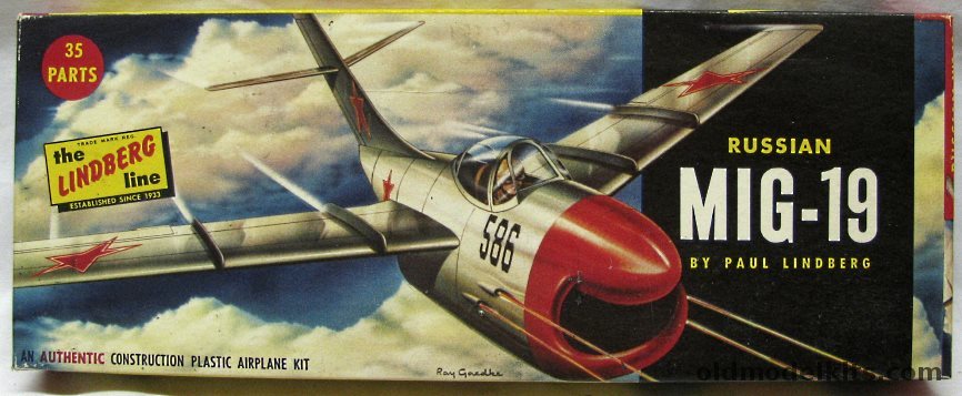 Lindberg 1/48 Russian Mig-19, 521-79 plastic model kit